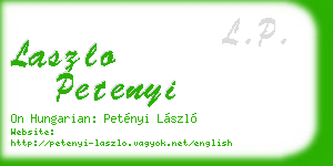 laszlo petenyi business card